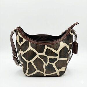 Brown and Cream Giraffe Print Women's Bag